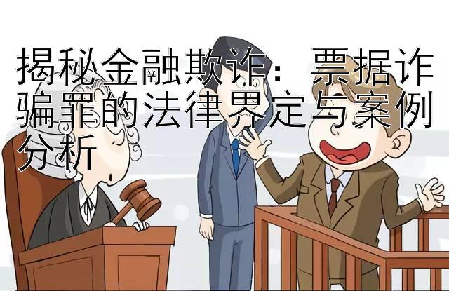 揭秘金融欺诈：票据诈骗罪的法律界定与案例分析