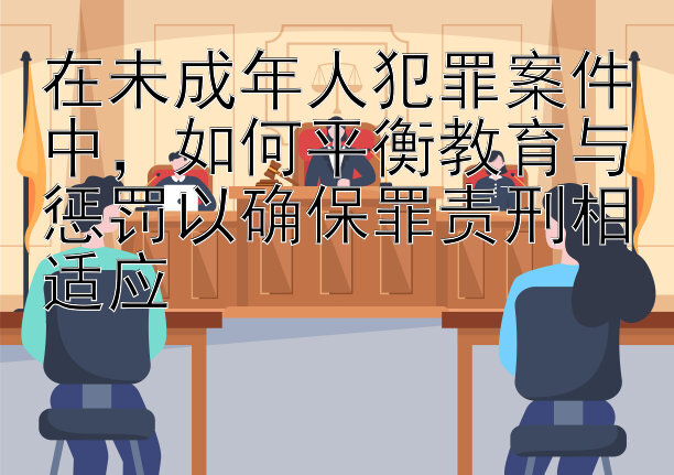 在未成年人犯罪案件中，如何平衡教育与惩罚以确保罪责刑相适应