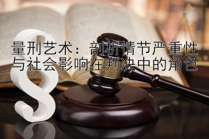 量刑艺术：剖析情节严重性与社会影响在判决中的角色