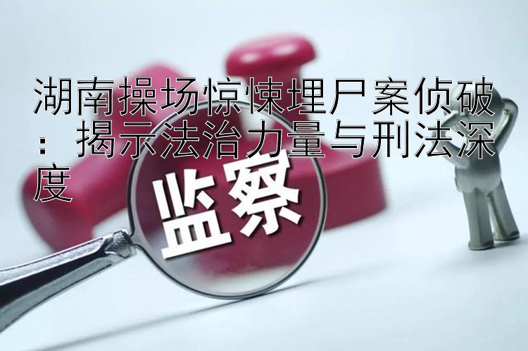 湖南操场惊悚埋尸案侦破：揭示法治力量与刑法深度