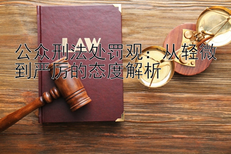 公众刑法处罚观：从轻微到严厉的态度解析