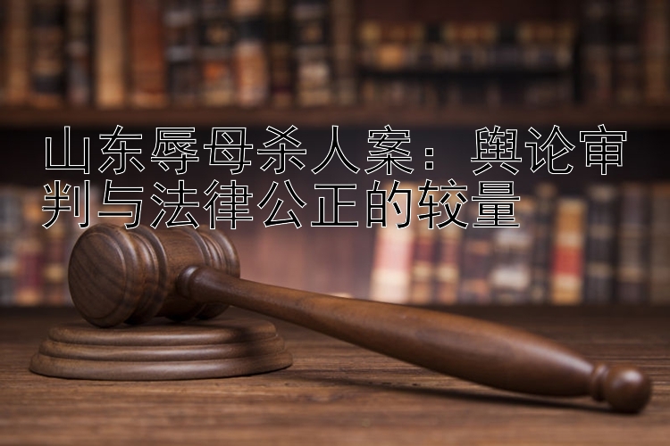 山东辱母杀人案：舆论审判与法律公正的较量