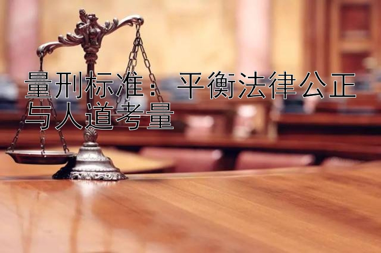 量刑标准：平衡法律公正与人道考量