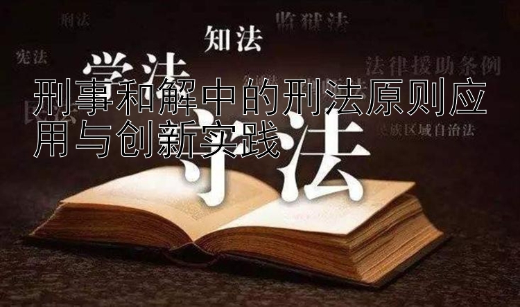 刑事和解中的刑法原则应用与创新实践