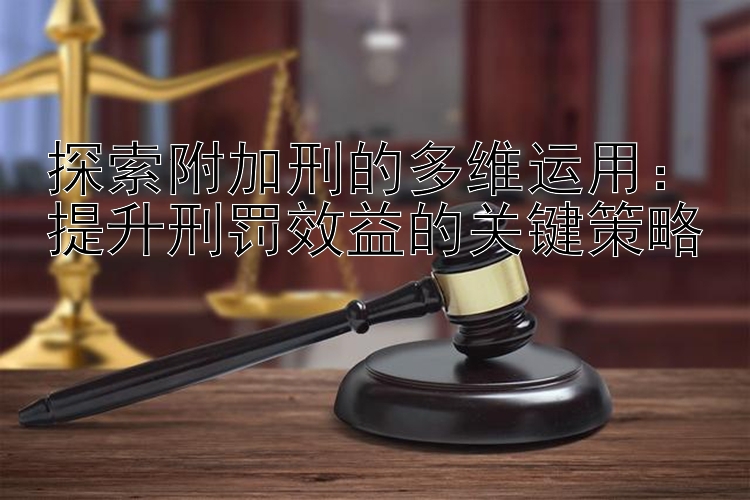 探索附加刑的多维运用：提升刑罚效益的关键策略