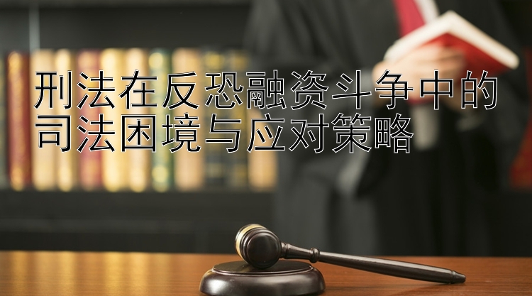 刑法在反恐融资斗争中的司法困境与应对策略