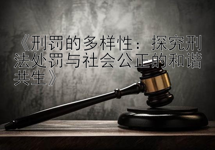 《刑罚的多样性：探究刑法处罚与社会公正的和谐共生》