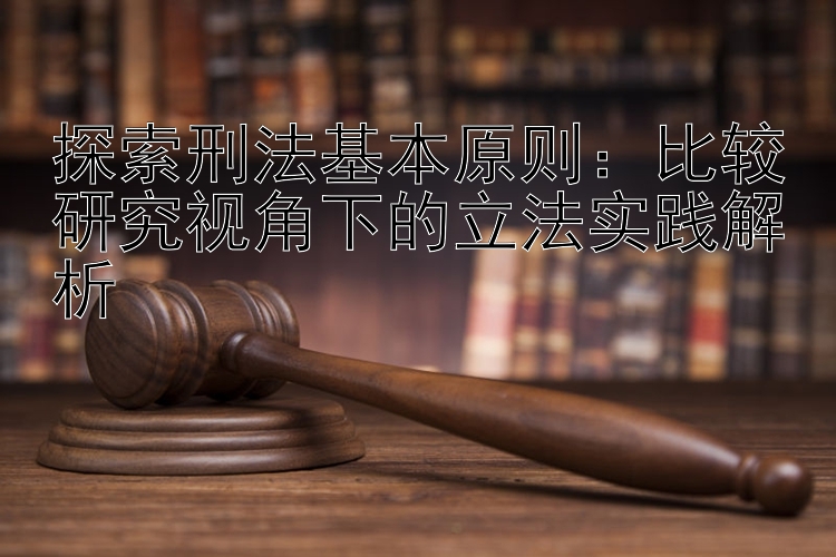 探索刑法基本原则：比较研究视角下的立法实践解析