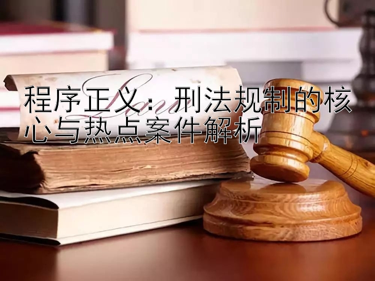 程序正义：刑法规制的核心与热点案件解析