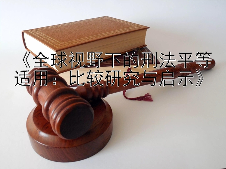 《全球视野下的刑法平等适用：比较研究与启示》