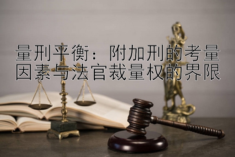 量刑平衡：附加刑的考量因素与法官裁量权的界限