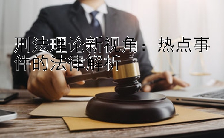 刑法理论新视角：热点事件的法律解析