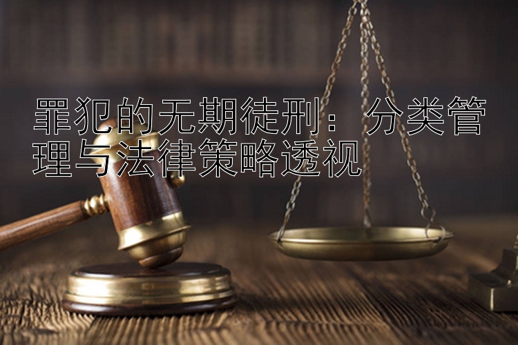 罪犯的无期徒刑：分类管理与法律策略透视