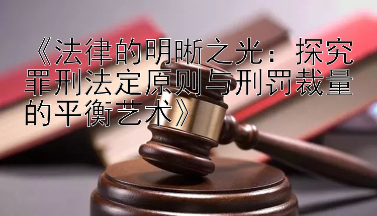 《法律的明晰之光：探究罪刑法定原则与刑罚裁量的平衡艺术》