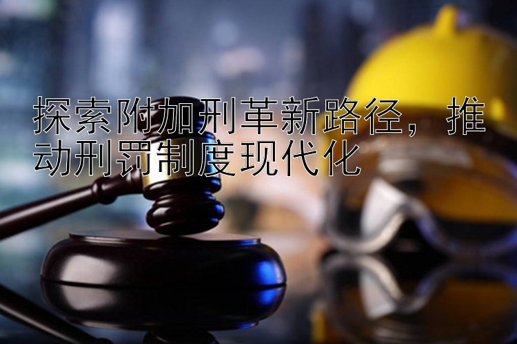 探索附加刑革新路径，推动刑罚制度现代化