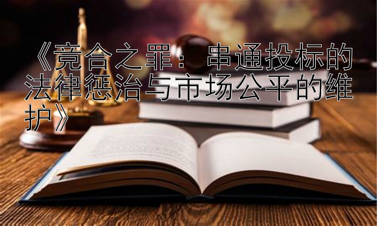 《竞合之罪：串通投标的法律惩治与市场公平的维护》