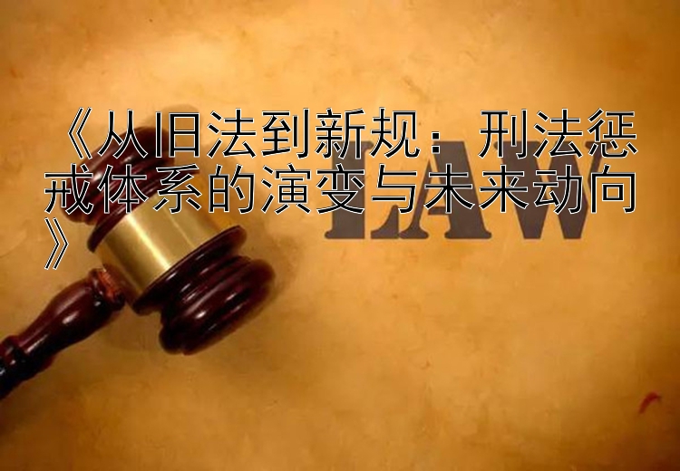 《从旧法到新规：刑法惩戒体系的演变与未来动向》