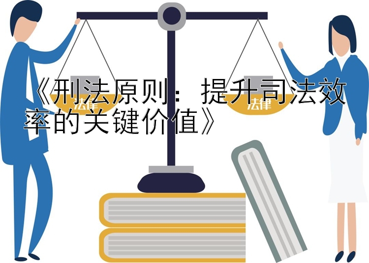 《刑法原则：提升司法效率的关键价值》