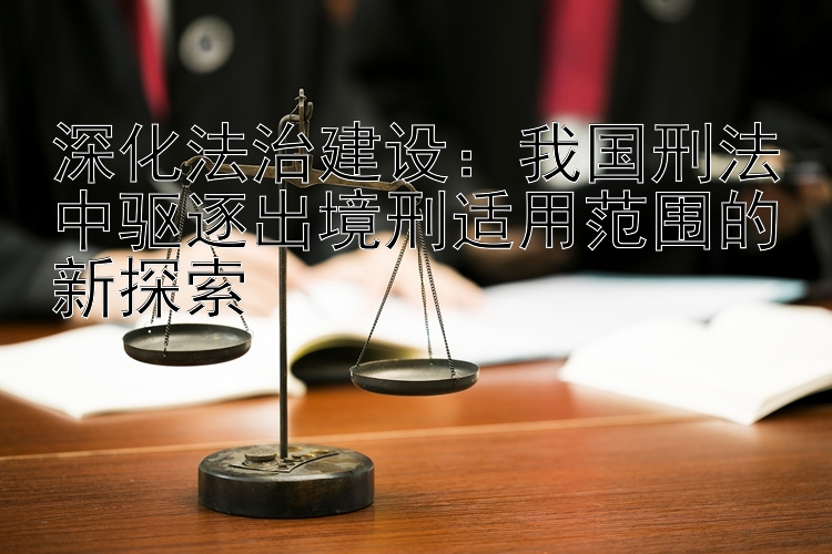 深化法治建设：我国刑法中驱逐出境刑适用范围的新探索