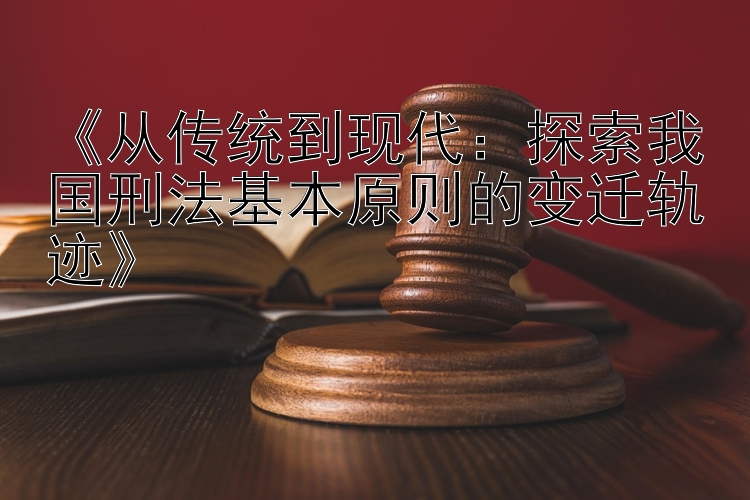 《从传统到现代：探索我国刑法基本原则的变迁轨迹》