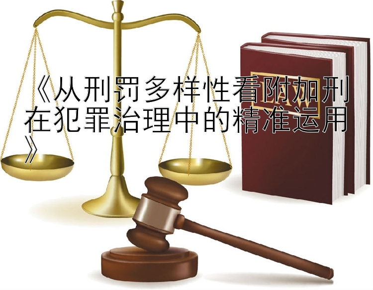 《从刑罚多样性看附加刑在犯罪治理中的精准运用》