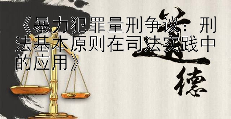 《暴力犯罪量刑争议：刑法基本原则在司法实践中的应用》