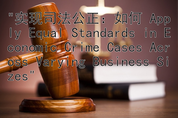 实现司法公正：如何 Apply Equal Standards in Economic Crime Cases Across Varying Business Sizes