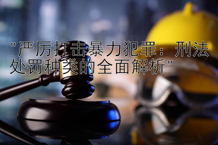 严厉打击暴力犯罪：刑法处罚种类的全面解析