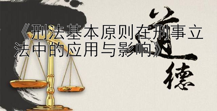 《刑法基本原则在刑事立法中的应用与影响》