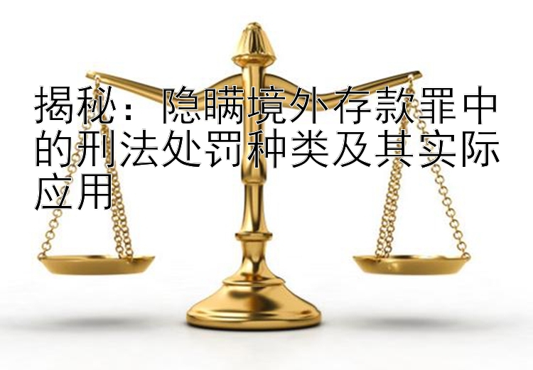 揭秘：隐瞒境外存款罪中的刑法处罚种类及其实际应用