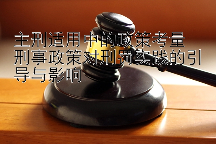 主刑适用中的政策考量  
刑事政策对刑罚实践的引导与影响