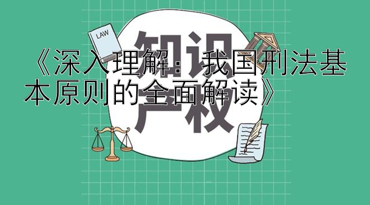 《深入理解：我国刑法基本原则的全面解读》