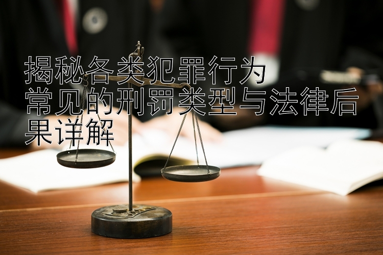 揭秘各类犯罪行为  
常见的刑罚类型与法律后果详解