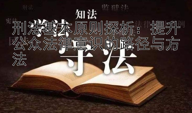 刑法基本原则探析：提升公众法律意识的路径与方法