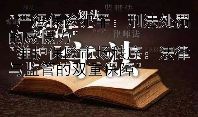 严惩保险犯罪：刑法处罚的威慑力
维护保险市场秩序：法律与监管的双重保障