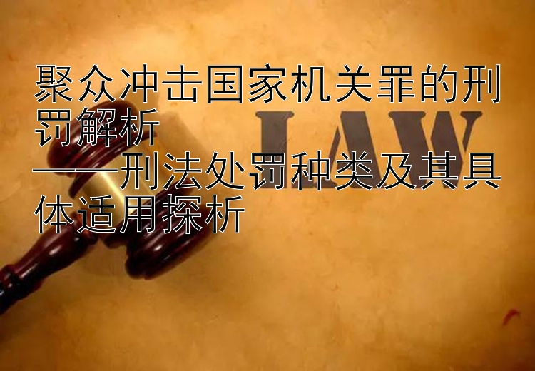 聚众冲击国家机关罪的刑罚解析  
——刑法处罚种类及其具体适用探析