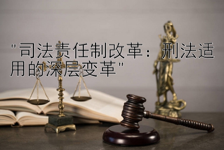 司法责任制改革：刑法适用的深层变革