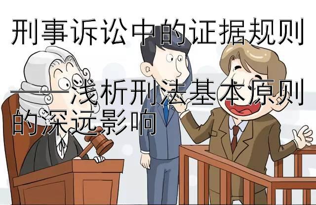 刑事诉讼中的证据规则  
——浅析刑法基本原则的深远影响