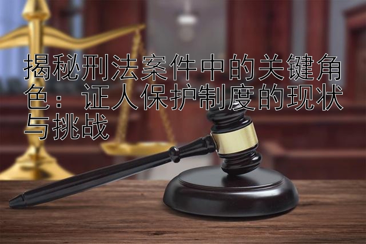 揭秘刑法案件中的关键角色：证人保护制度的现状与挑战