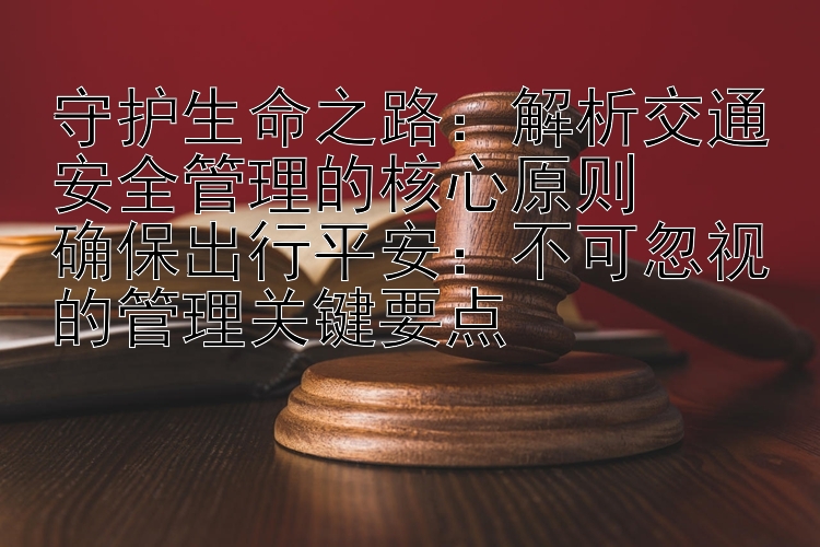 守护生命之路：解析交通安全管理的核心原则  
确保出行平安：不可忽视的管理关键要点