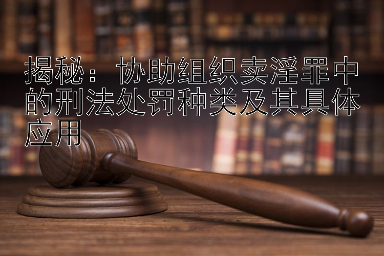 揭秘：协助组织卖淫罪中的刑法处罚种类及其具体应用